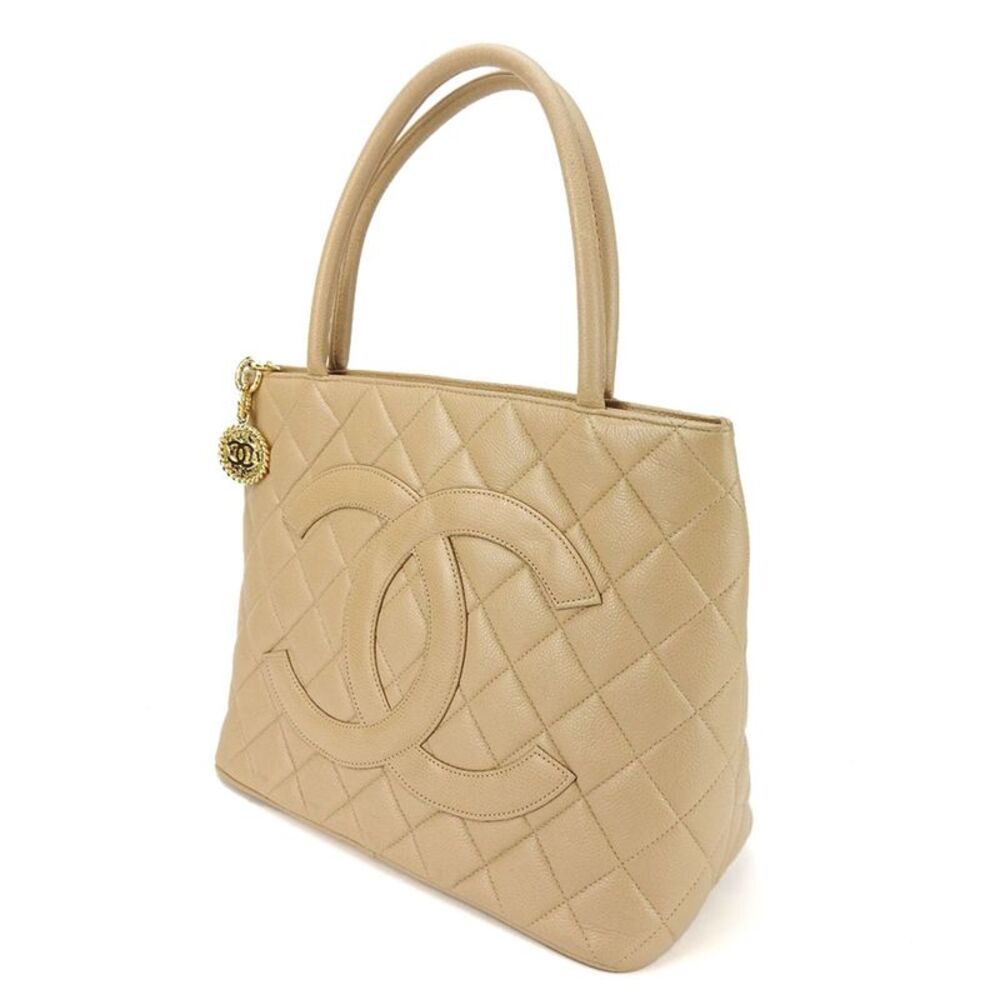 Chanel Beige Leather Tote Bag (Pre-Owned) - Picture 3 of 11